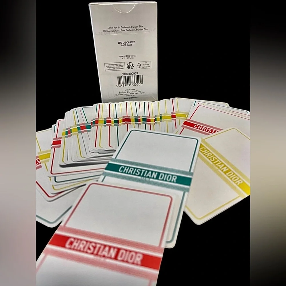 Christian Dior Cards New in box Full Deck Red, Yellow, Green Accents_6